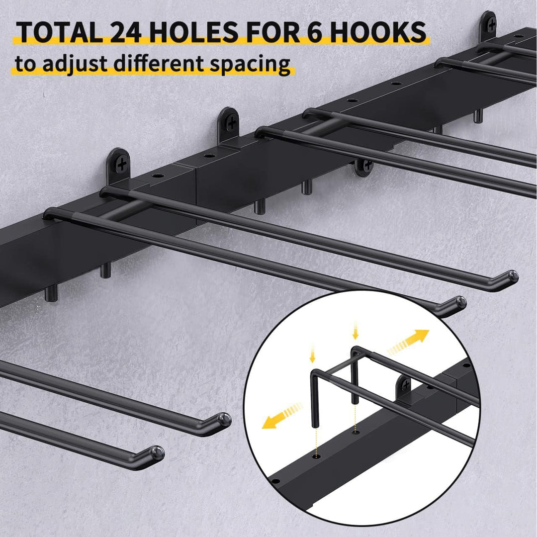 Bomclap Garagen Gerätehalter 46 inch, Metall Wandhaken 12 Haken Werkzeugregal Wand Werkzeughalter fü