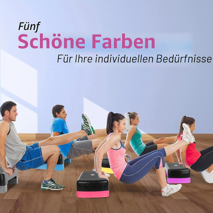 2 Stufen Stepper, höhenverstellbar, für Fitness & Training, aus Polypropylen, in verschiedenen Farbe