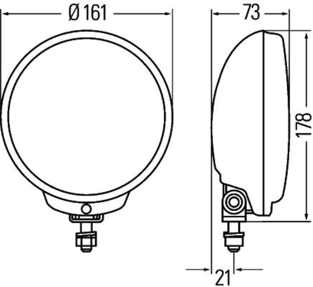 HELLA - Halogen/FF-Fernscheinwerfer - Comet FF 500 - E1 3222/ECE-R112/SAE - 12V - 1F6 010 952-011 mi