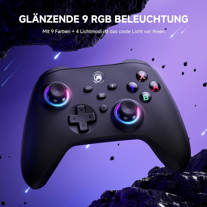 ECHTPower Switch Controller, Switch Pro Controller mit Turbo/Programmbare Taste/Vibration/RGB/6-Achs