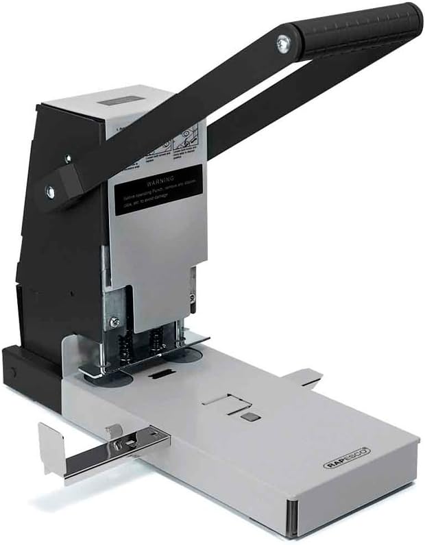 Rapesco PF2160A1 2160 2-fach-Metallkraftlocher, 300 Blatt Stanzkapazität, Schwarz Einzelbett, Einzel