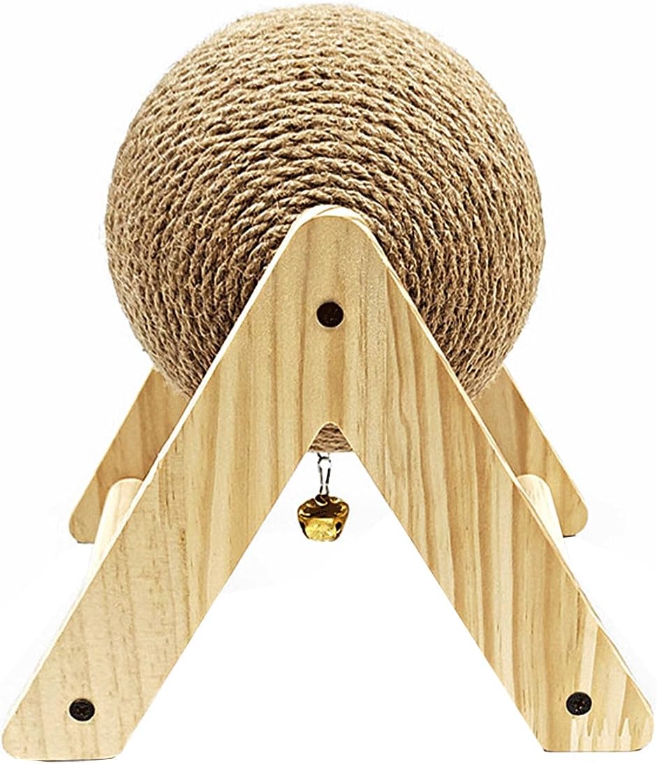 Namvo Pet Kratzball gegen Langeweile, kaufester Sisalball mit Zwergohr-Ohr, geeignet für Hunde und K