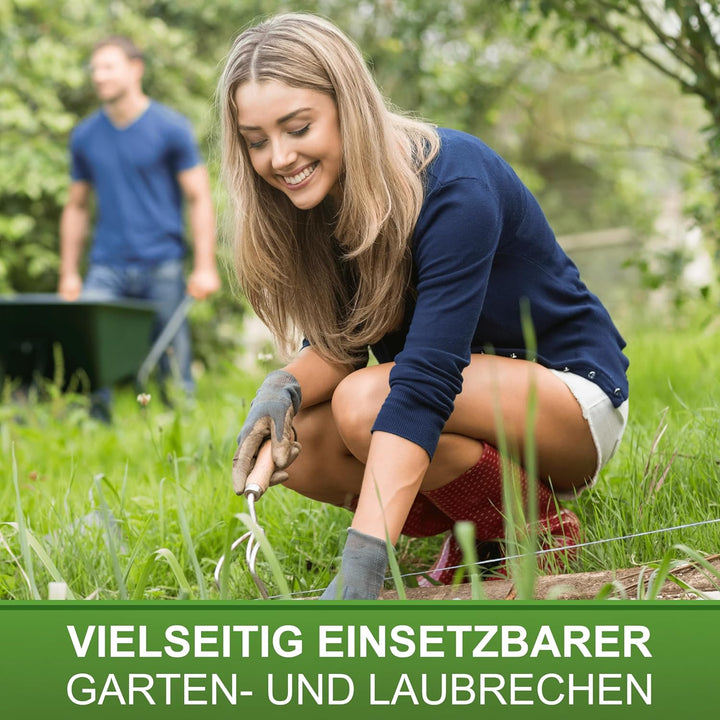 Premium Laubbesen 40cm - Widerstandsfähiger & Robuster Rechen für den Garten, Vielseitig einsetzbar