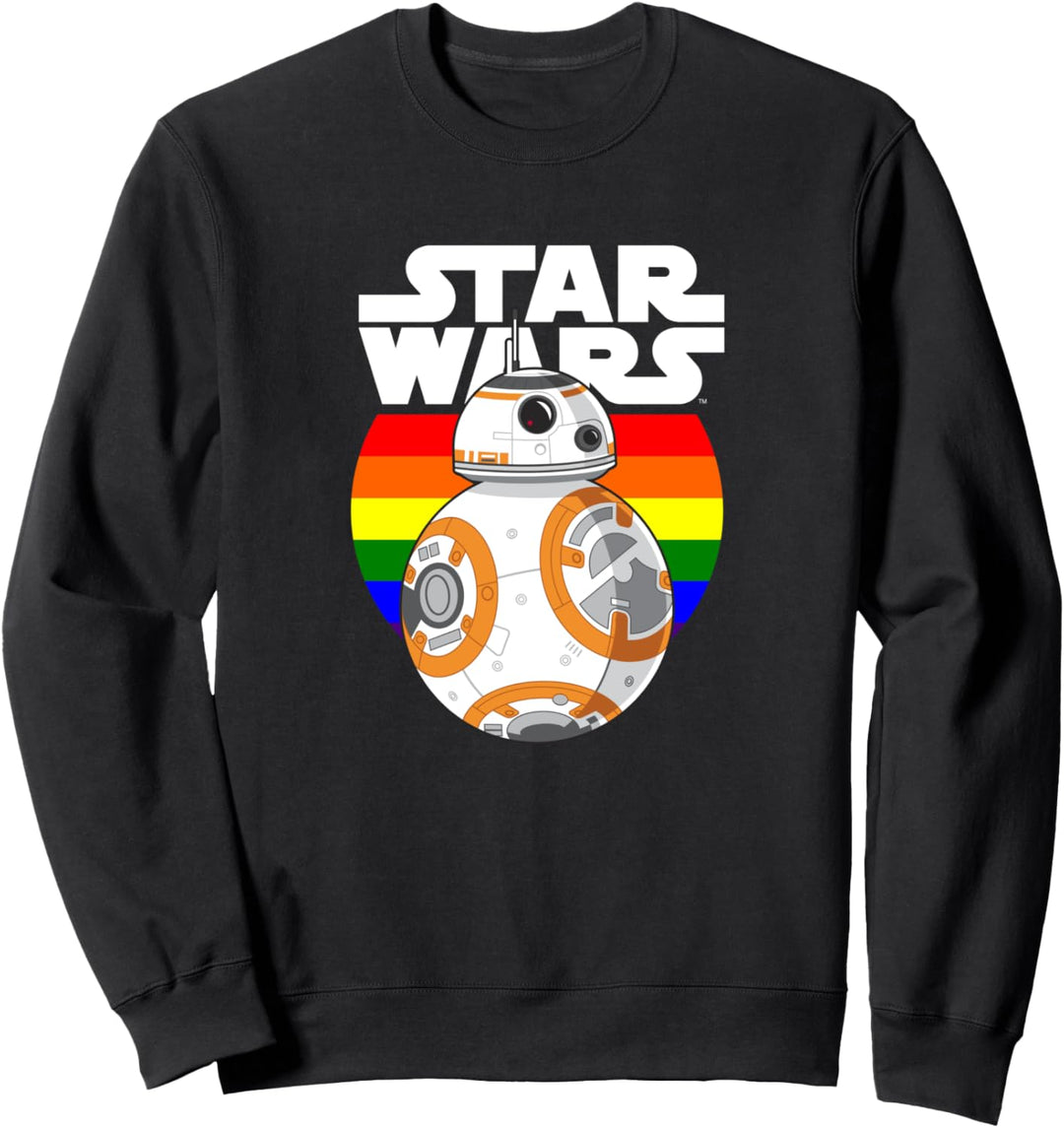 Star Wars BB-8 Pride Rainbow Circle Background Sweatshirt
