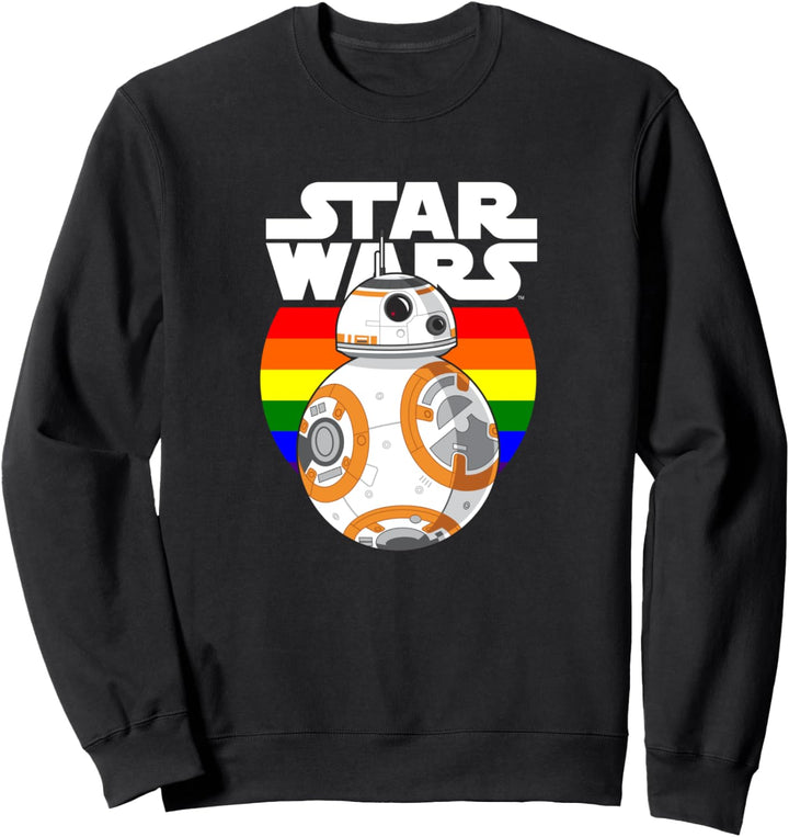 Star Wars BB-8 Pride Rainbow Circle Background Sweatshirt