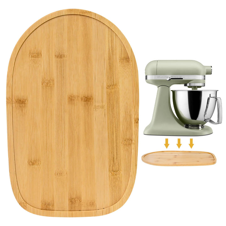 Bambus Gleitbrett für Kitchen Aid Artisan 4.5-5 Qt, Rutschfeste Verschiebbare Unterlage für Küchenma