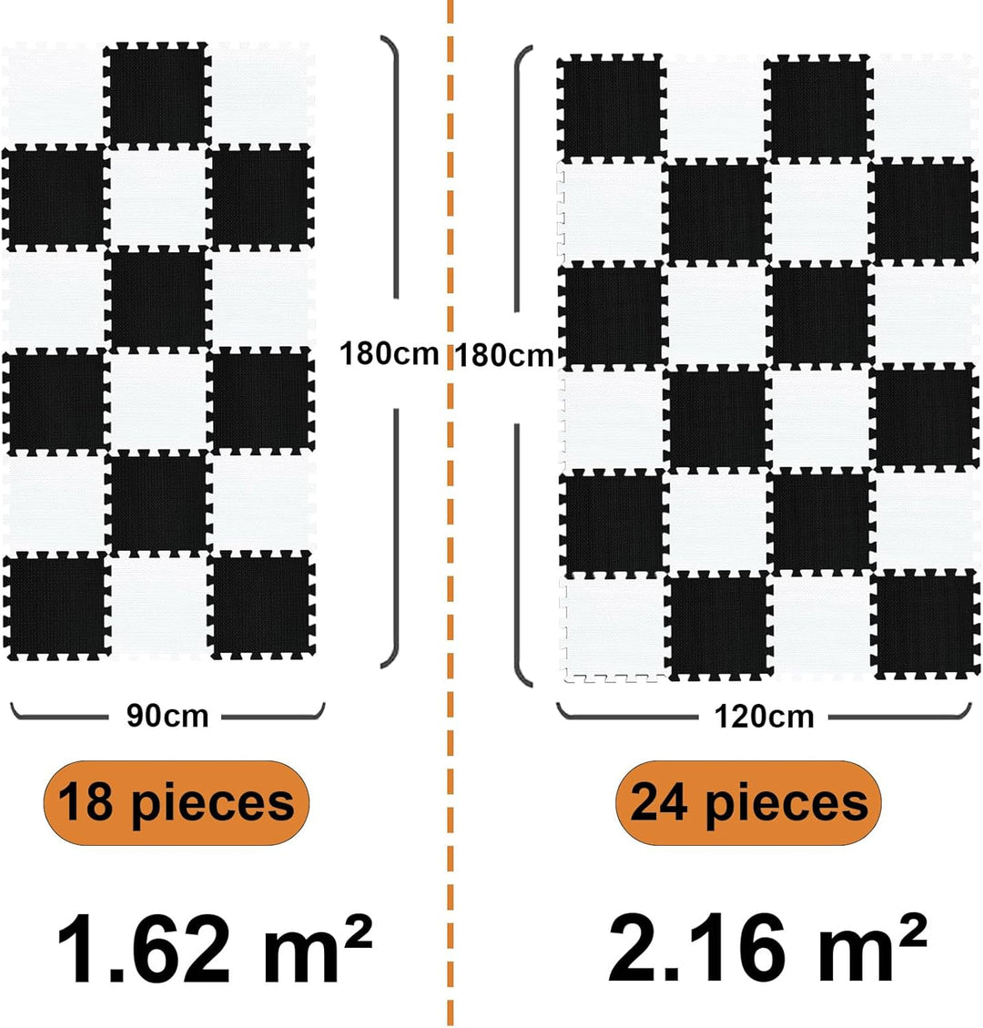 Bodenschutzmatte 1 cm Dicke Bodenmatte Profi-Set 30x30x1,0 cm Kompaktmatten EVA Sportmatte Rutschfes