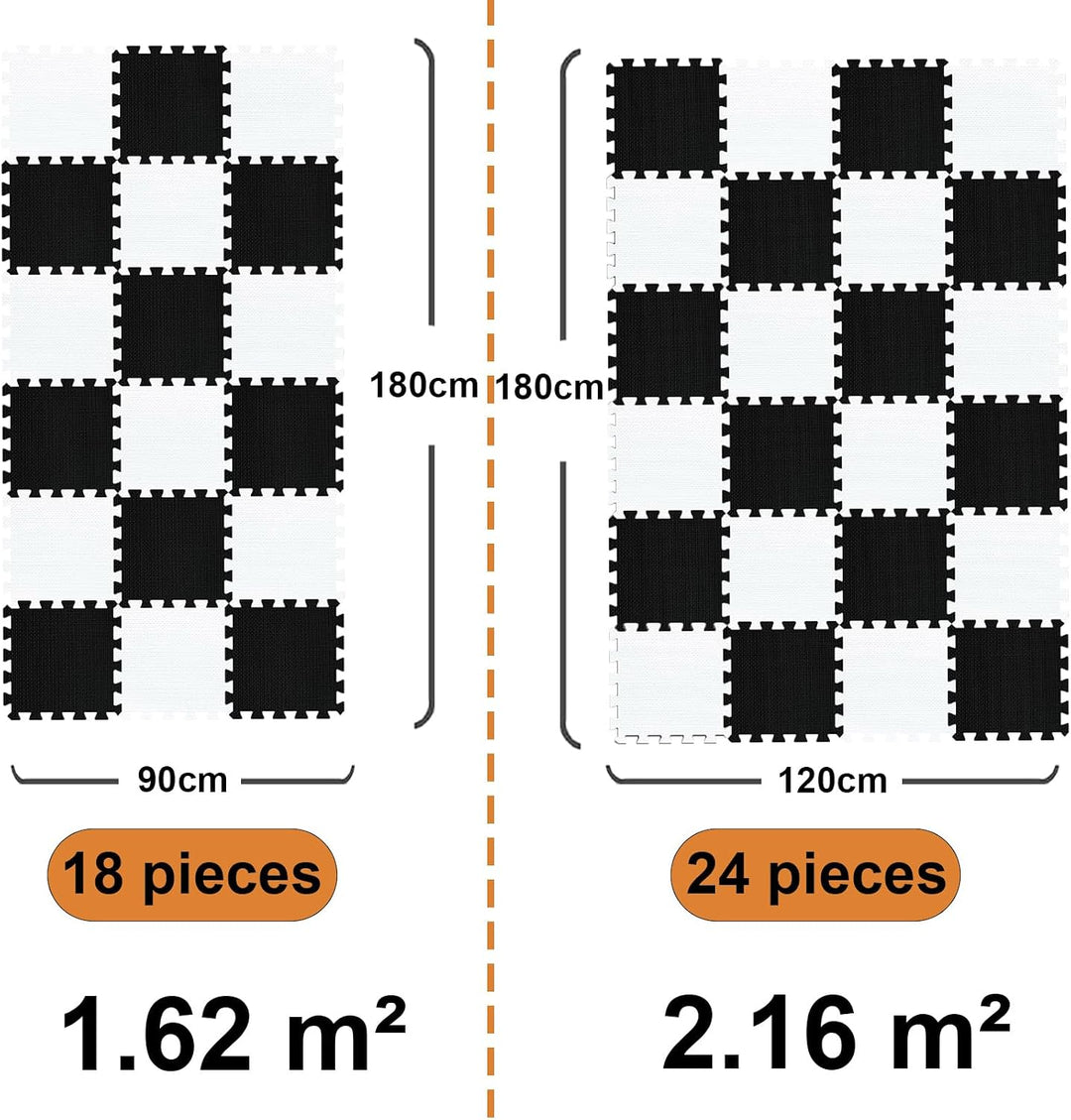 Bodenschutzmatte 1 cm Dicke Bodenmatte Profi-Set 30x30x1,0 cm Kompaktmatten EVA Sportmatte Rutschfes