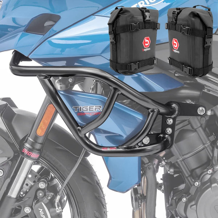 Verkleidungsschutzbügel + Taschen XL für Triumph Tiger Sport 660 22-24 schwarz