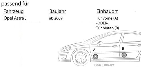 Lautsprecher Einbauset passend mit JBL STAGE2 624 | 2-Wege | 16,5cm Koax passend für Opel Astra J