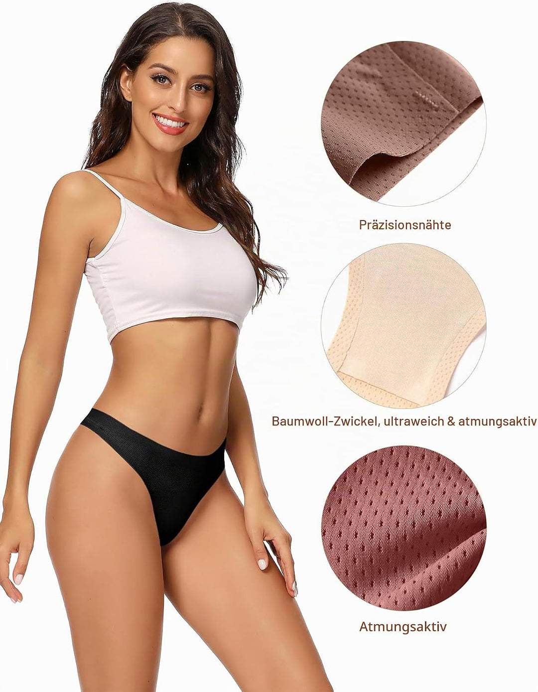 VOENXE Unterhosen Damen Nahtlose,Seamless Slips Unterwäsche Panty,Ohne Naht Frauen Stretch Bikini,No