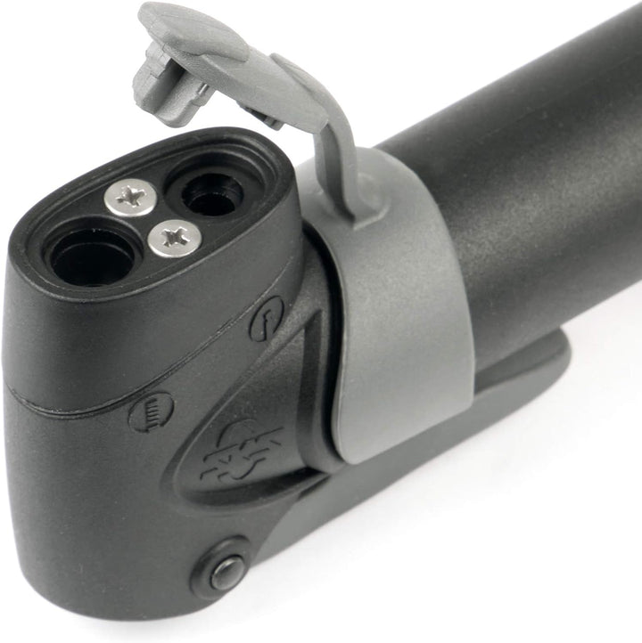 SKS Germany TWINJEX Minipumpe (Luftpumpe für alle Ventilarten, ergonomischer Griff, zuschaltbare Hoc