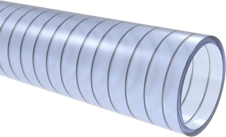 Saugschlauch *TRANSPARENT Klar Spiralschlauch Förderschlauch Pumpen Druckschlauch - METERWARE (50 mm