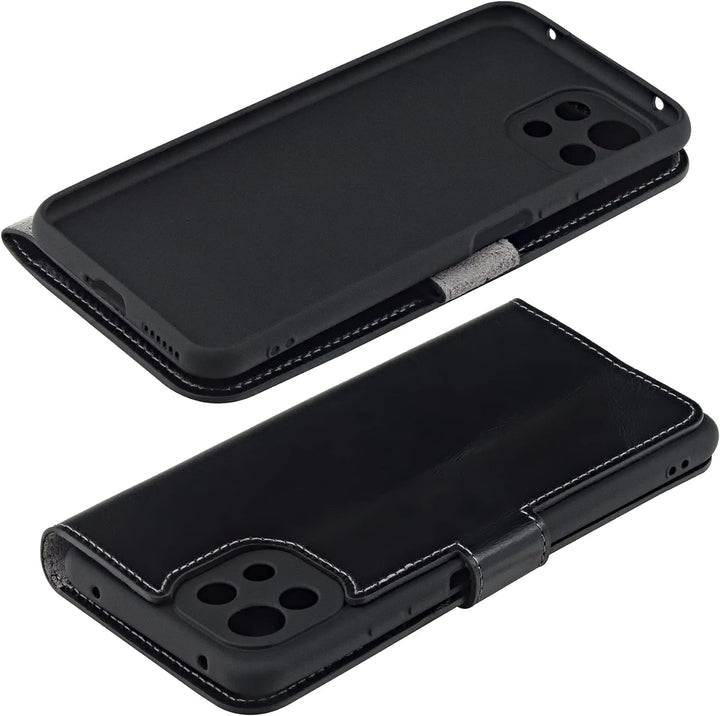 Suncase Book-Style Hülle kompatibel mit Xiaomi Mi 11 Lite 5G Leder Tasche (Slim-Fit) Lederhülle Hand