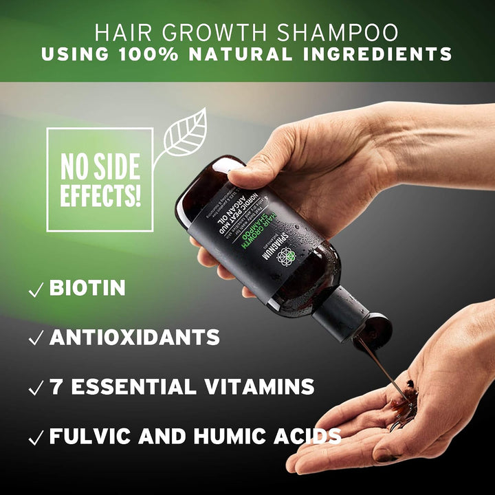 Haarwachstum Shampoo für Männer mit Biotin und Argan Öl – 100% frei von Silikon, Sulfaten, Parabenen