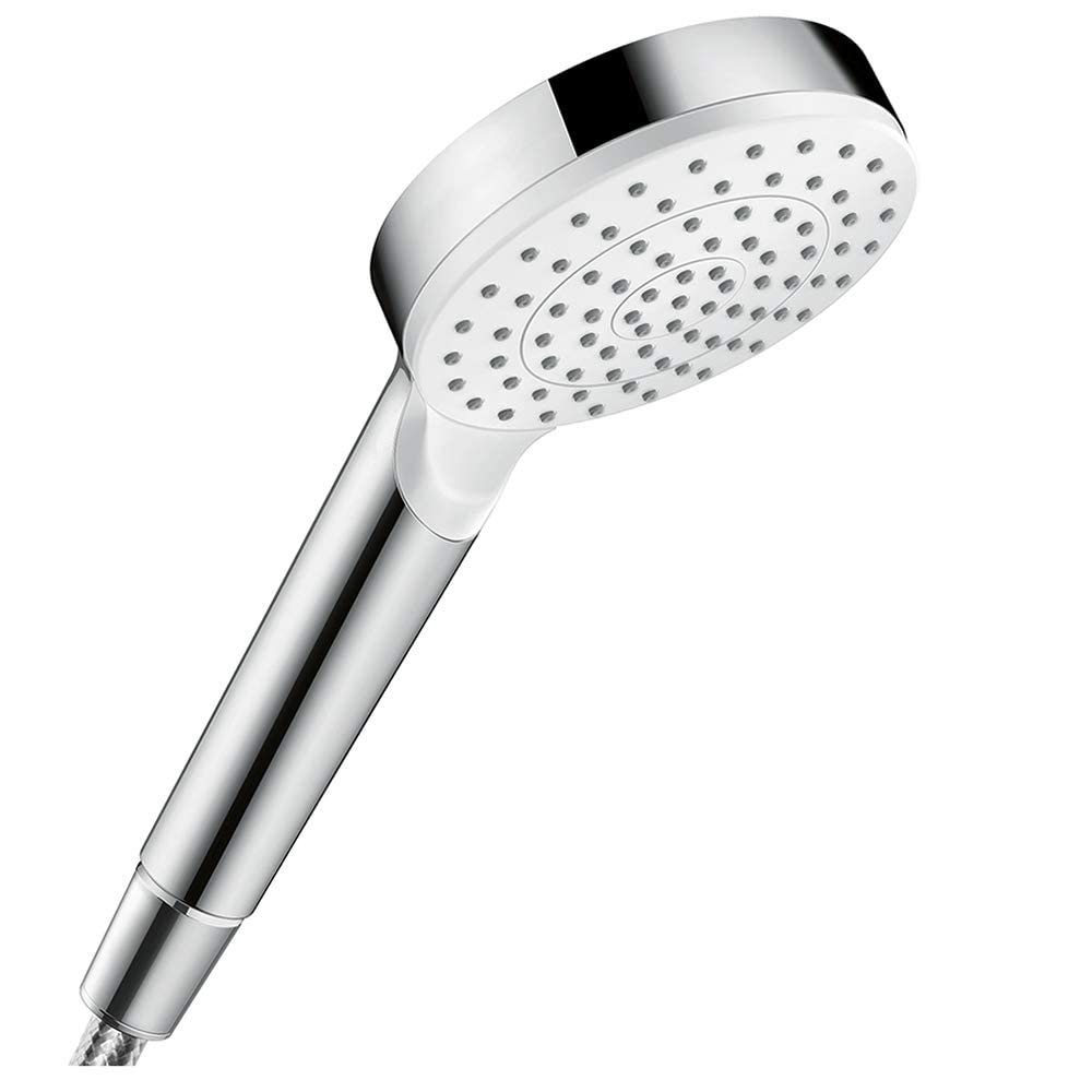 hansgrohe wassersparender Duschkopf Crometta, Sparduschkopf 6l/min, Duschbrause, Weiss/Chrom Weiss/C