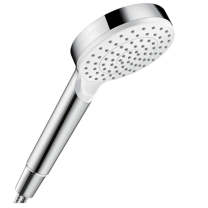 hansgrohe wassersparender Duschkopf Crometta, Sparduschkopf 6l/min, Duschbrause, Weiss/Chrom Weiss/C