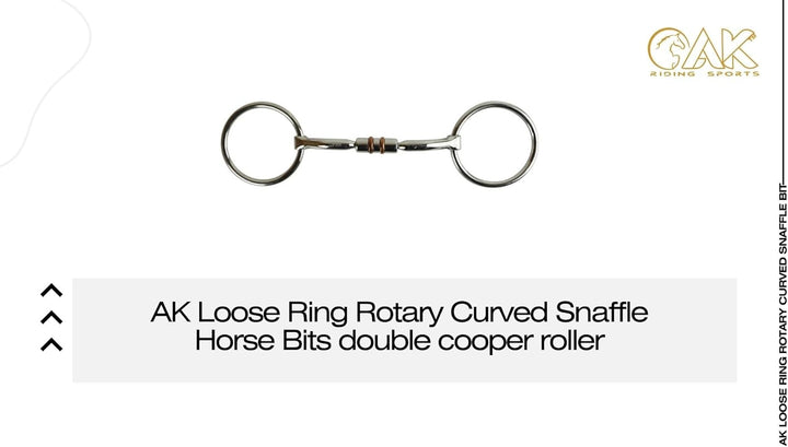 AK Rotierendes D-Ring gebogenes Mundstück mit Gelenkkanone Horse Bit AKRS-2620 (5.00'', Silver) 5.00