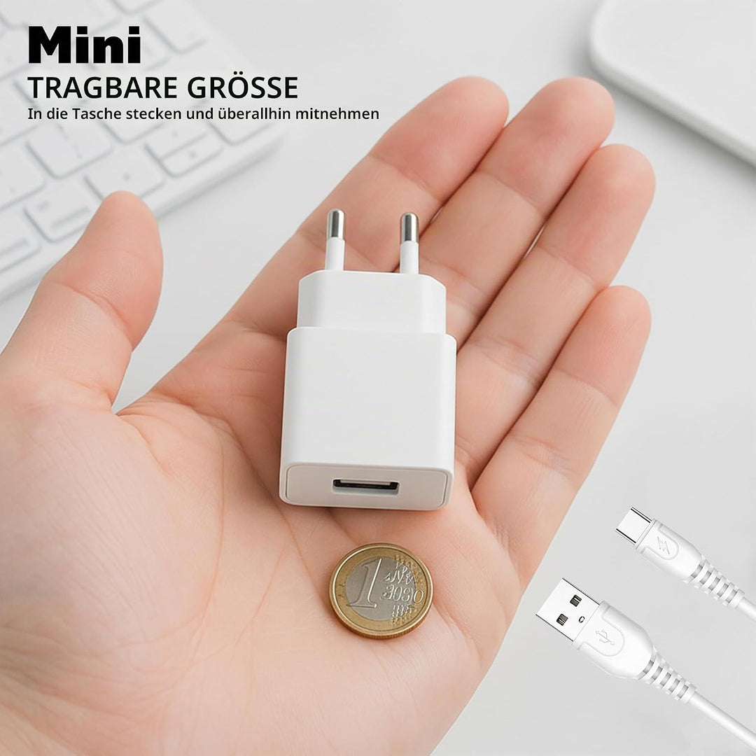 10W USB-Ladegerät mit USB-A-Anschluss Wandladegerät für iPhone, Samsung, Android, iPad, Tablet - Kom
