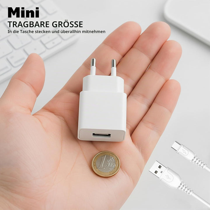 10W USB-Ladegerät mit USB-A-Anschluss Wandladegerät für iPhone, Samsung, Android, iPad, Tablet - Kom