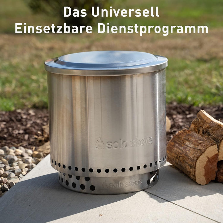Solo Stove Deckel für Feuerschale Ranger | Edelstahl-Feuerstellen-Zubehör, Winterfest, wasserdicht,