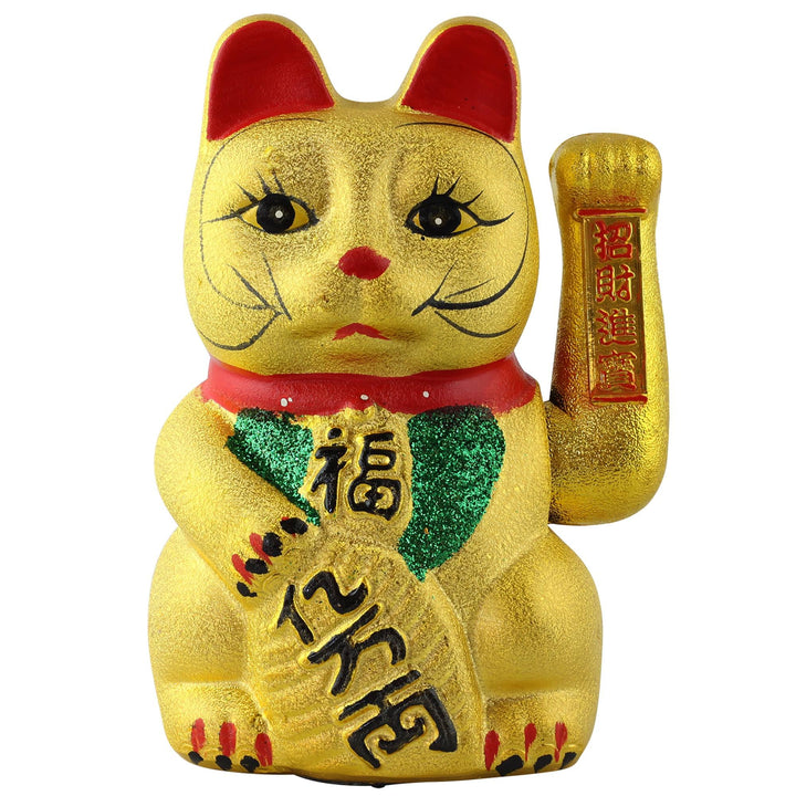 Superfreak Glückskatze - Maneki-Neko - Winkekatze aus Keramik - 26 cm - Gold, 26 cm
