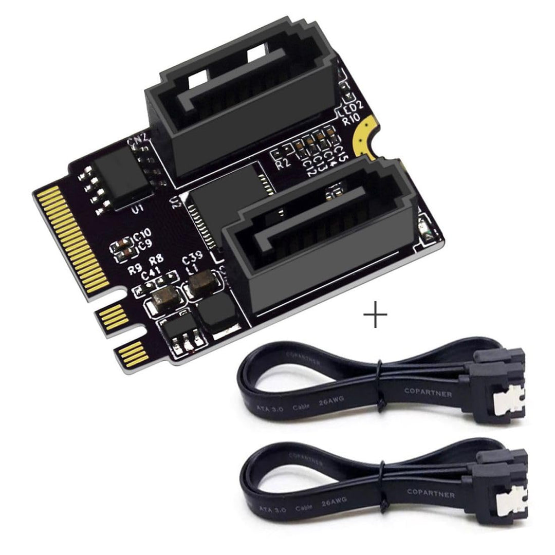 chenyang CY M.2 NGFF Key A+E PCI Express zu SATA 3.0 6Gbps Dual Ports Adapter Converter Festplattene