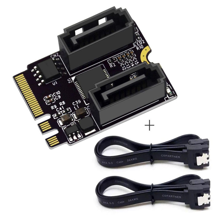 chenyang CY M.2 NGFF Key A+E PCI Express zu SATA 3.0 6Gbps Dual Ports Adapter Converter Festplattene