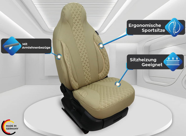 BREMER SITZBEZÜGE Mass Piloten Schonbezüge Sitzbezüge kompatibel mit Wohnmobil Ducato Weinsberg Adri