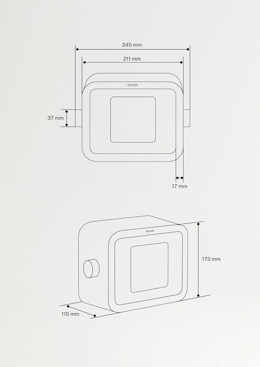 CREATE/WARM BOX/Keramik-Heizkörper Blau/Tragbare Heizung, 1500 W, einstellbarer Thermostat, 2 Leistu