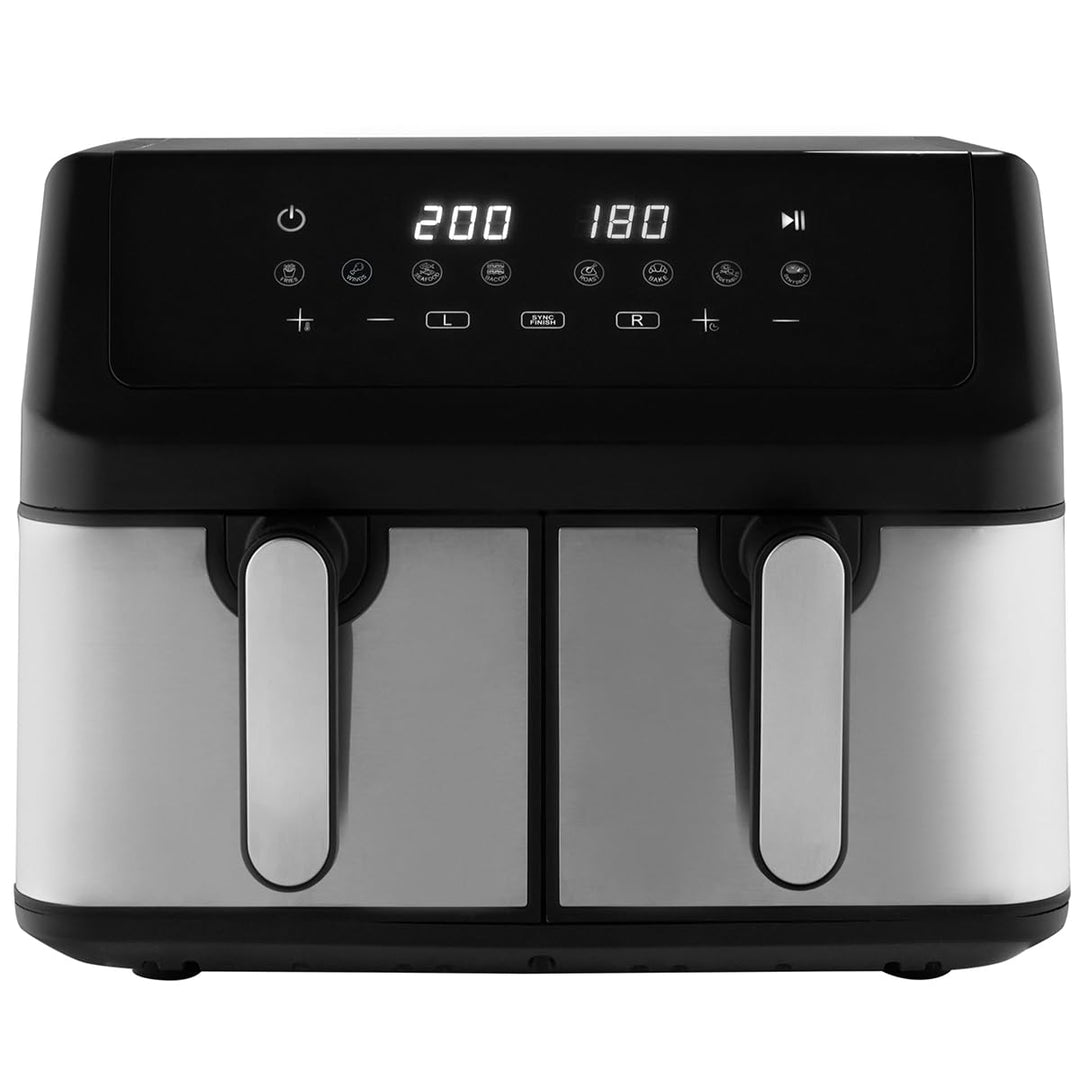 ProfiCook® Heissluftfritteuse 2 Kammern | Airfryer | 9 Liter | Heissluftfritteuse mit Zeitgleich-fer