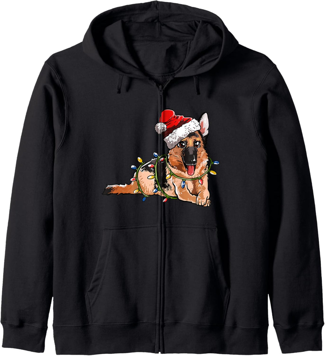 Deutscher Schäferhund Weihnachten X-Mas Hunde Kostüm Kapuzenjacke