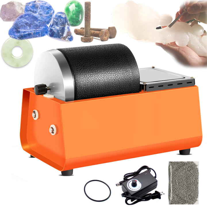 Poliermaschine Polierer, Poliertrommel Schmuck Multifunktional Metall Poliermaschine Einstellbar Rot