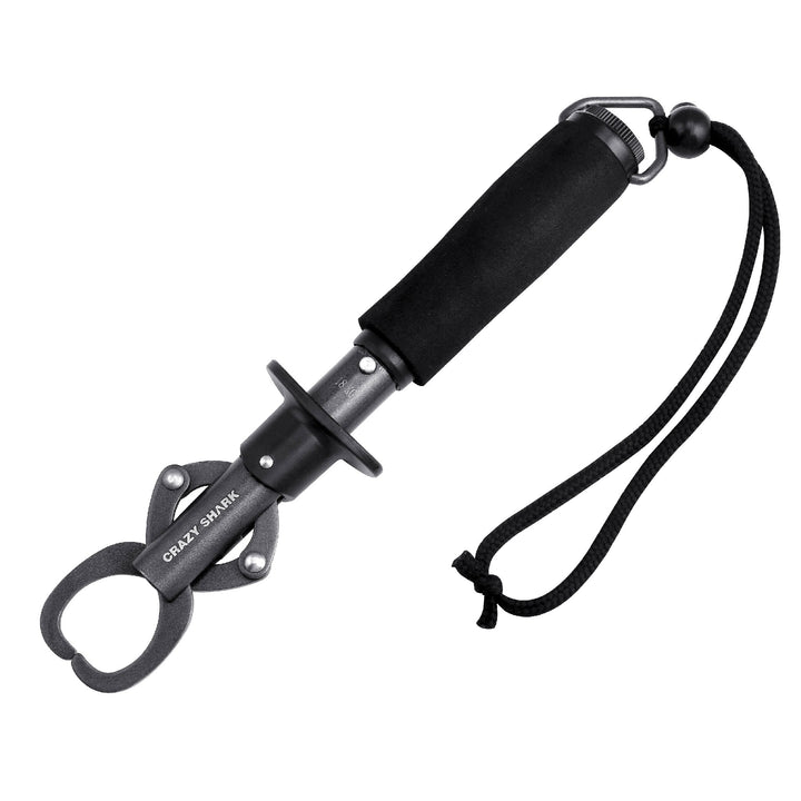 CRAZY SHARK Fish Lip Grabber aus Edelstahl Fischhalter mit Waage Grau, Grau