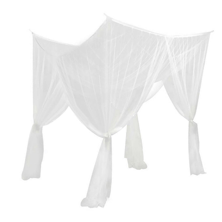 Baoblaze 4 Eckpfosten Himmelbett Vorhang, Moskitonetz Doppelbett und Einzelbett, Mückenschutz Moskit