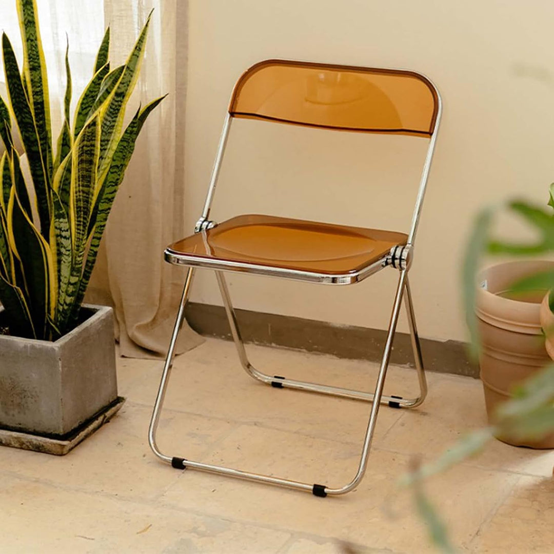 homewell Klappstuhl Angelstuhl Faltstuhl Acryl Campingstuhl praktisch robust leicht (braun 2er Set)