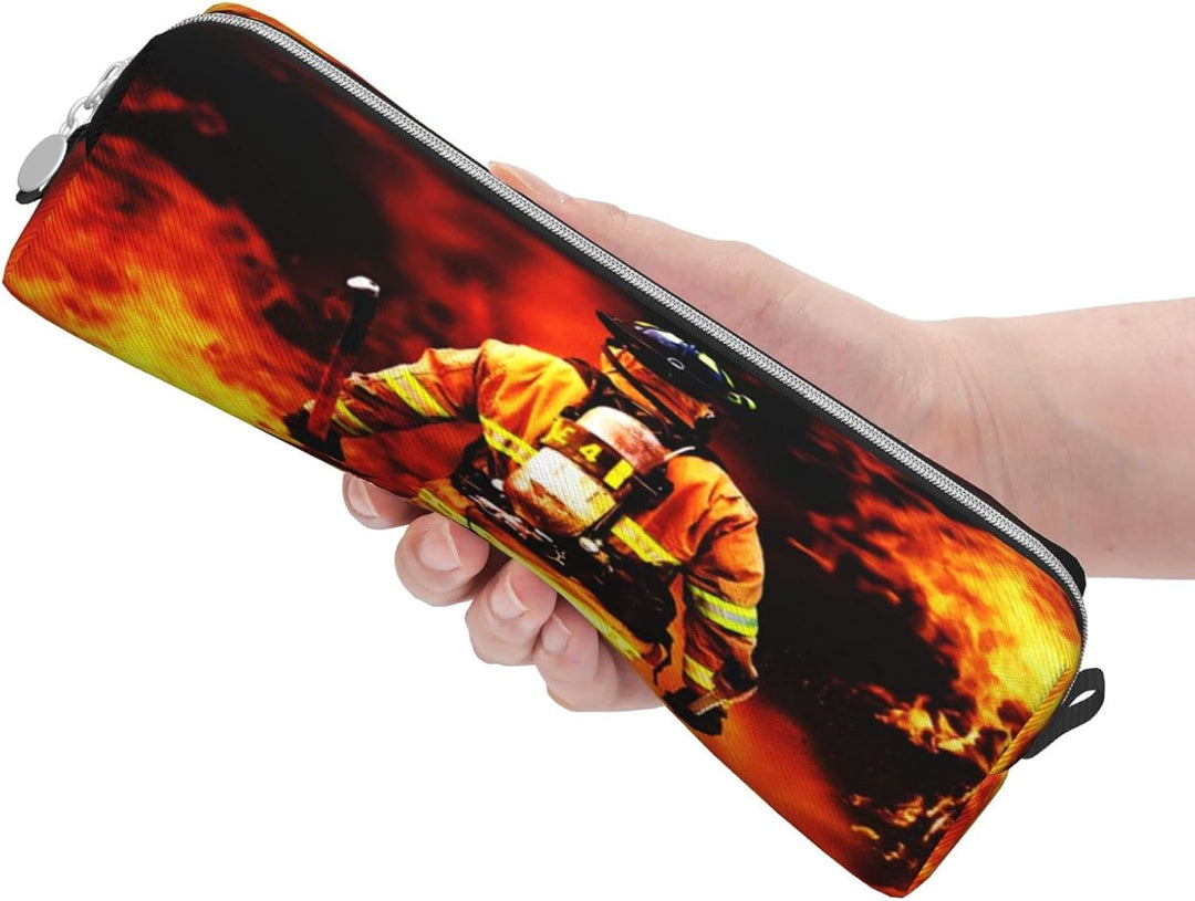 HAOSOFT Federmäppchen Feuerwehr Feuerwehrmann sucht Federmappe Etui für Jungen Mädchen Grosse Schuls