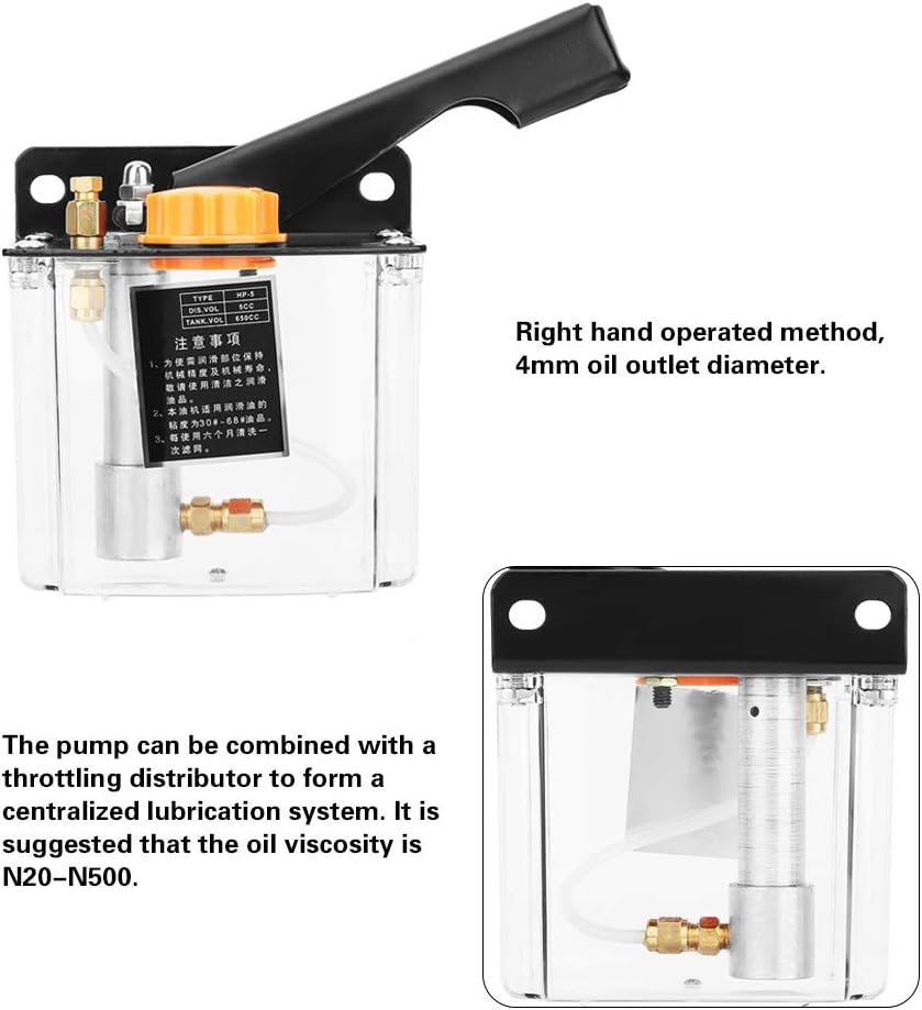 Manuelle Schmierölpumpe HP-5R, Pumpe Diverse andere Pumpen und Zubehör 650CC 4mm Rechtsbetriebener S