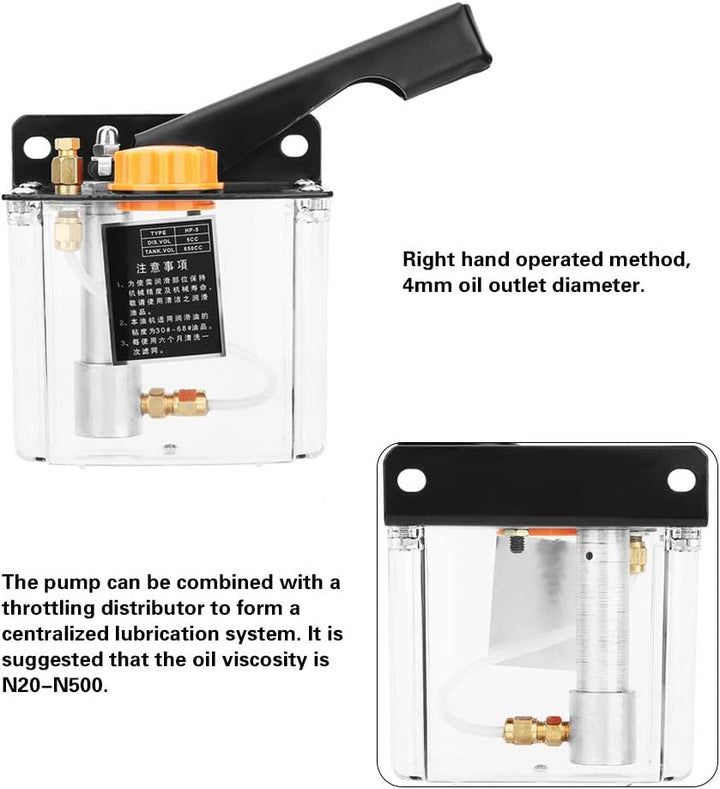 Manuelle Schmierölpumpe HP-5R, Pumpe Diverse andere Pumpen und Zubehör 650CC 4mm Rechtsbetriebener S