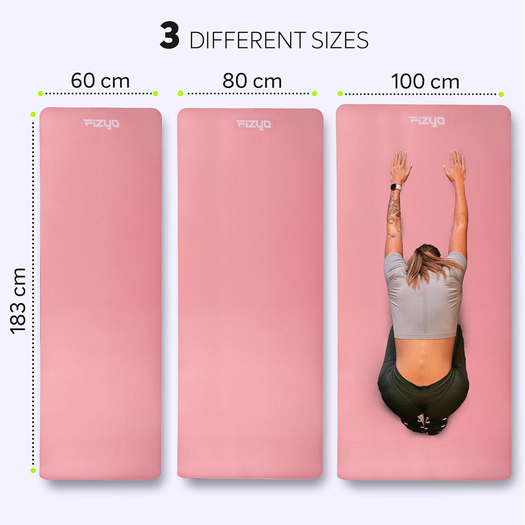 Phyzyo Yoga, Gymnastik und Pilates Matte, Rutschfester NBR-Schaum, Synthetik Kautschuk, Training, Fi