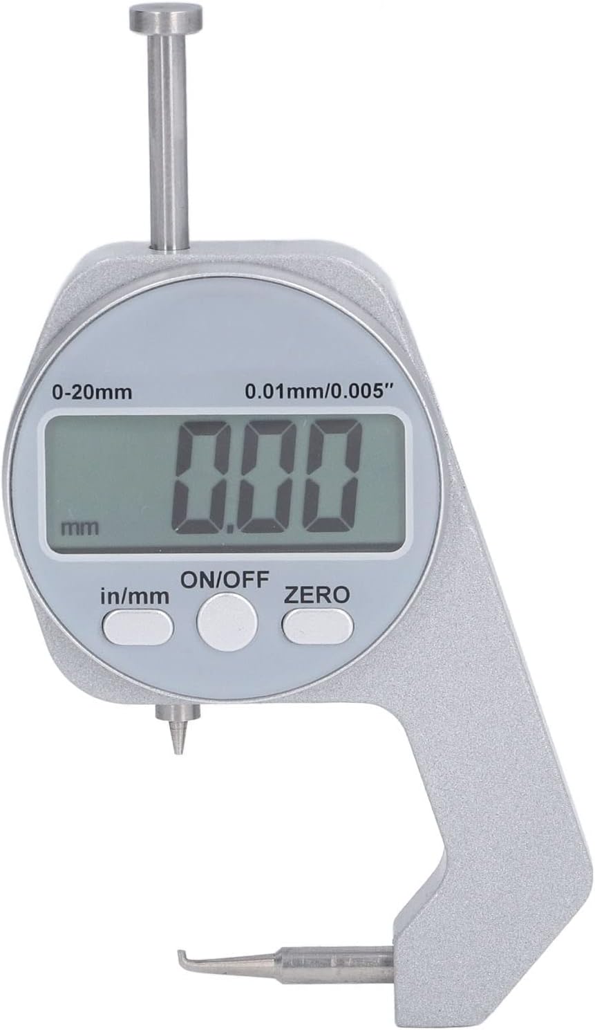 Dickenmesser, EVTSCAN Dickenmesser 0-20 mm Bereich Digitalanzeige Mini-Dickenmesser mit kleiner gebo