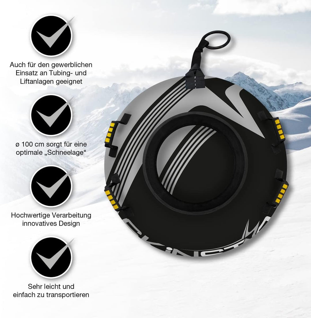 SkinStar Profi Snow Tube Schlitten Bob Rodel Reifen Schneereifen Rutschreifen Ø100cm