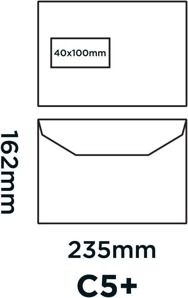 Blake Everyday | Briefumschläge C5+ (162 x 238 mm) mit Fenster | 500 Stück | 80 g/m² | nassklebend M