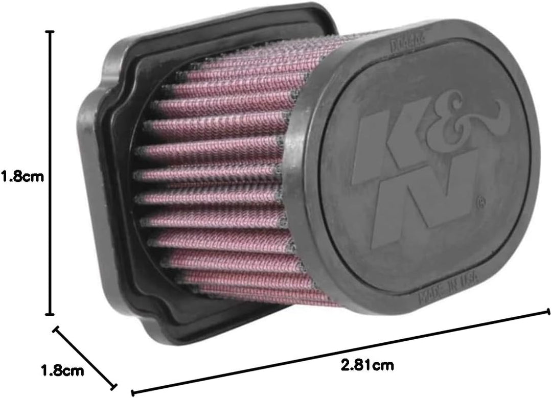 K&N YA-6814 Motorrad Luftfilter, Rot