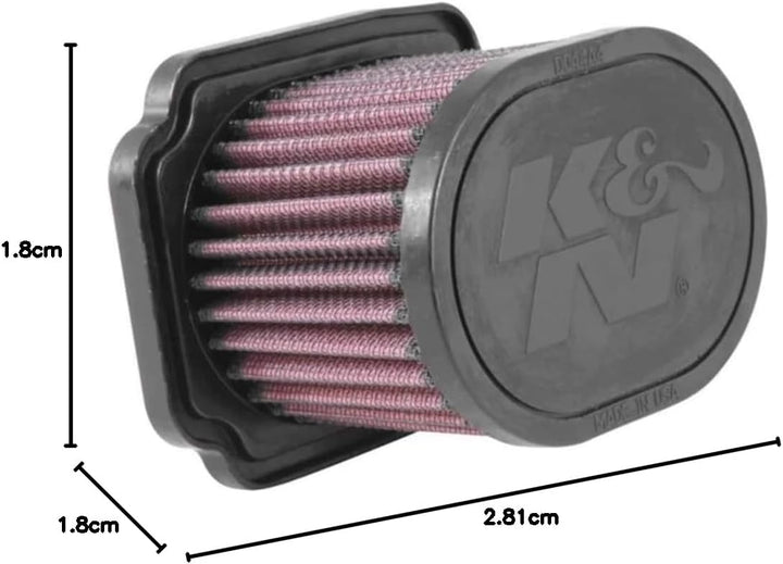 K&N YA-6814 Motorrad Luftfilter, Rot