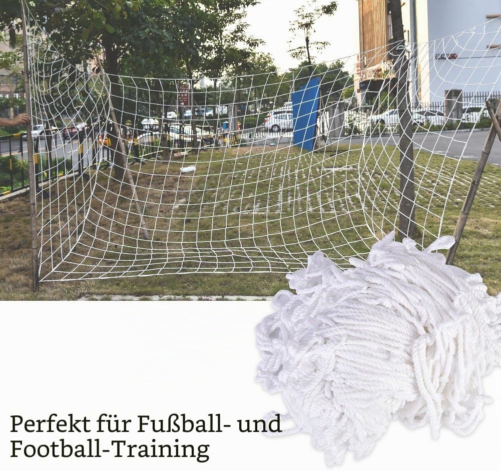 Jadeshay Fussballtornetz, Fussballtor Netz 3m x 2m Fussball Tor Net Polypropylenfaser Ersatznetz für