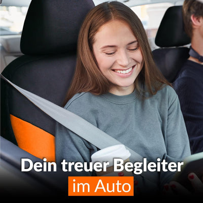 Upgrade4cars Auto-Sitzbezüge Vordersitze Orange Schwarz | Auto-Sitzschoner Set Universal für Fahrers