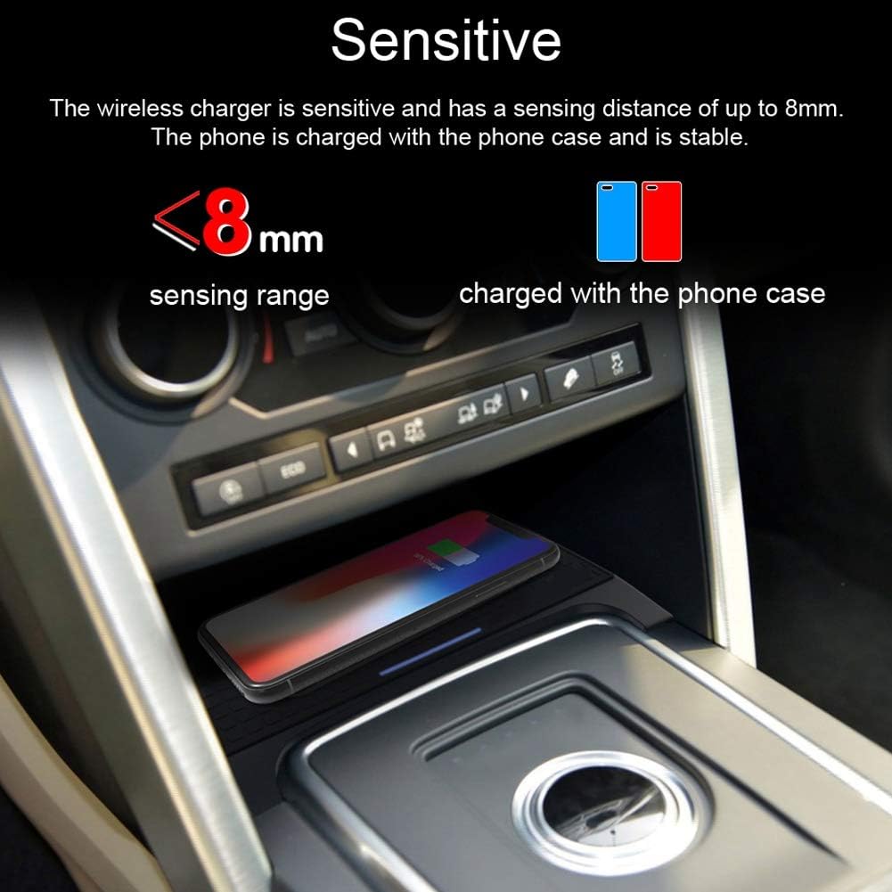 Drahtlose Autoladeplatte Auto Drahtlose Ladestation Schnellladung Handyplatte Tablett 15W Fit für Di