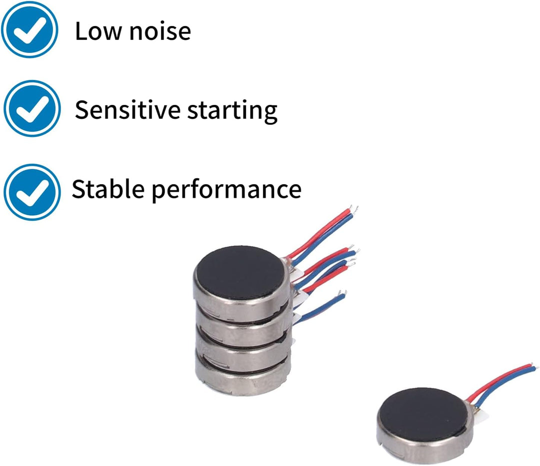 50Pcs Mini Vibrationsmotoren DC 3V 10x2,7mm Flacher Münze Typ Micro Vibrationsmotor für Smart Handy