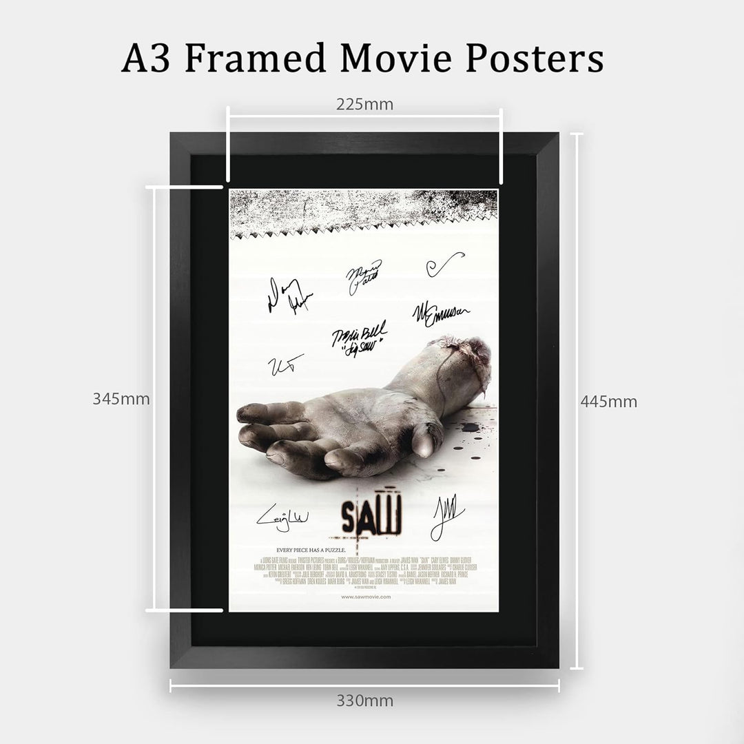 HWC Trading FR A3 Saw 1 Geschenke Geduckter Poster Signiertes Autogramm Foto für Fans von Film Memor